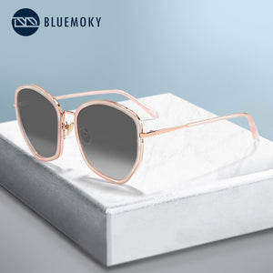 BLUEMOKY Metal Oversized Sunglasses For Women Gradient Lens  Butterfly Frame UV400 Shades Ladies Polarized Sun Glasses