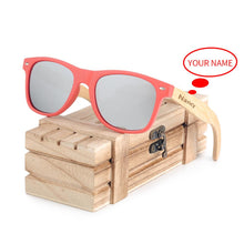 Load image into Gallery viewer, BOBO BIRD Bamboo Porarized Sunglasses Customize for Men Women Sun Glasses in Wood Gift Box Clear Color Men Eyewears