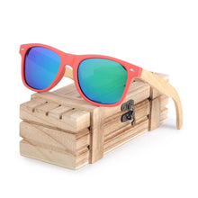 Load image into Gallery viewer, BOBO BIRD Bamboo Porarized Sunglasses Customize for Men Women Sun Glasses in Wood Gift Box Clear Color Men Eyewears