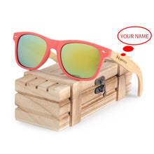 Load image into Gallery viewer, BOBO BIRD Bamboo Porarized Sunglasses Customize for Men Women Sun Glasses in Wood Gift Box Clear Color Men Eyewears