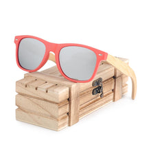 Load image into Gallery viewer, BOBO BIRD Bamboo Porarized Sunglasses Customize for Men Women Sun Glasses in Wood Gift Box Clear Color Men Eyewears