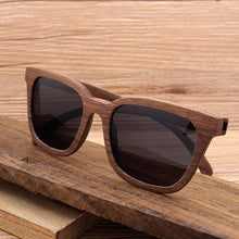 Load image into Gallery viewer, BOBO BIRD Black Walnut Wood Bamboo Polarized Sunglasses Mens Glasses UV 400 Protection Eyewear in Wooden Original Box