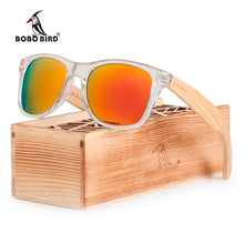 Carica l&#39;immagine nel visualizzatore di Gallery, BOBO BIRD Coated Sunglasses for Men and Women Polarized Bamboo Holder Sun Glasses With Wood Gifts Box Cool Beach Oculos