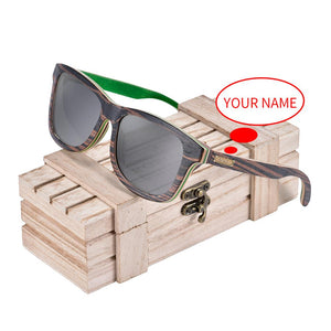 BOBO BIRD Customized Sunglasses Mens Polarized Mirrored Coating  Sun Glasses gafas de sol hombre Sun Glasses Man UV400 Eyewear