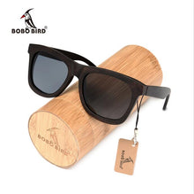 Load image into Gallery viewer, BOBO BIRD Ebony Wooden Male Lady Sunglasses Men's  Brand Designer Polarized Sun Glasses Vintage sunglass women eyewear
