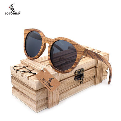BOBO BIRD Occhiali da sole in legno fatti a mano con zebra naturale Design creativo Occhiali da sole a forma di occhio di gatto Rray con lenti polarizzate oculos 
