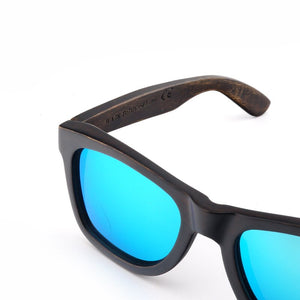 BOBO BIRD Men Ebony Wooden Sunglasses Women Brand Design Retro Glasses Blue Polarized Lens Shades Eyewear Gift Wood Box