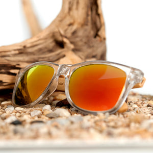 BOBO BIRD Men Transparent  Color Wood Sunglasses Women's Bamboo Polarized Sun glasses With Wood Box eyewear custom logo