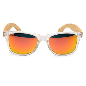 BOBO BIRD Men Transparent  Color Wood Sunglasses Women's Bamboo Polarized Sun glasses With Wood Box eyewear custom logo