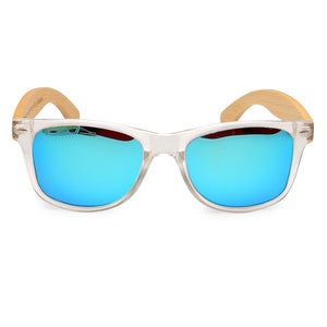 BOBO BIRD Men Transparent  Color Wood Sunglasses Women's Bamboo Polarized Sun glasses With Wood Box eyewear custom logo