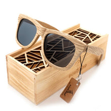 Load image into Gallery viewer, BOBO BIRD Men Women Sunglasses 100% Handmade Wooden Sun glasses polarized Design Summer Style Ladies Eyewear in wood box
