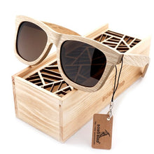 Load image into Gallery viewer, BOBO BIRD Men Women Sunglasses 100% Handmade Wooden Sun glasses polarized Design Summer Style Ladies Eyewear in wood box