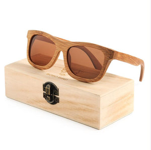BOBO BIRD Men Women Wooden Bamboo Sunglasses Ladies Eyewear Handmade Sport Polarized Glasses in Wood Box