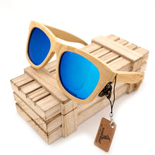 Load image into Gallery viewer, BOBO BIRD Men&#39;s Wooden Bamboo Sunglasses Polarized UV400 Protection Wood Glasses Frames With Colorful Lens In Wood Box