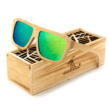 Load image into Gallery viewer, BOBO BIRD Mens bamboo Classic Wood Sunglasses Womens Polarized Wood Sun Glasses sport eyewear in wood Box custom logo