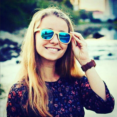 BOBO BIRD Retro Color Polarized Bamboo Wood Sunglasses Women Men Mirror Coating Lenses Eyewear with Gift Wooden Box