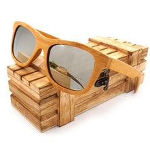 Load image into Gallery viewer, BOBO BIRD Retro Color Polarized Bamboo Wood Sunglasses Women Men Mirror Coating Lenses Eyewear with Gift Wooden Box