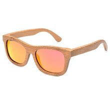 Load image into Gallery viewer, BOBO BIRD Retro Color Polarized Bamboo Wood Sunglasses Women Men Mirror Coating Lenses Eyewear with Gift Wooden Box