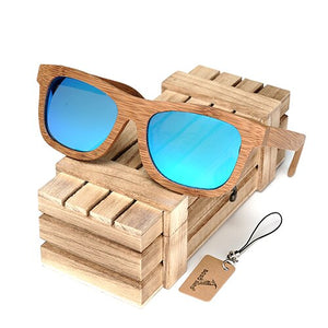 BOBO BIRD Retro Color Polarized Bamboo Wood Sunglasses Women Men Mirror Coating Lenses Eyewear with Gift Wooden Box