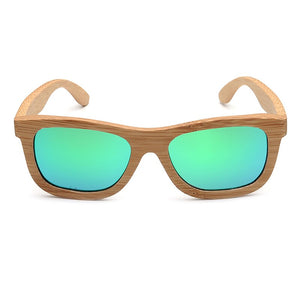 BOBO BIRD Retro Color Polarized Bamboo Wood Sunglasses Women Men Mirror Coating Lenses Eyewear with Gift Wooden Box