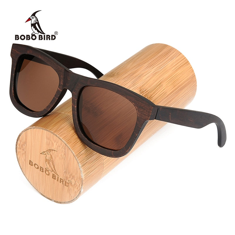 BOBO BIRD Polarized Sun Glasses Retro Men and Women  Handmade Wood Sunglasses for Friends as Gifts AG005b  OEM