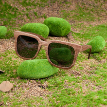 Load image into Gallery viewer, BOBO BIRD Polarized Wood Sunglasses Men Sun Glasses Black Walnut Wooden Vintage Women UV400 Eyewear Bamboo glasses in Gift Box