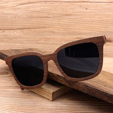 Load image into Gallery viewer, BOBO BIRD Polarized Wood Sunglasses Women Men Sun Glasses Black Walnut Wooden Vintage UV400 Eyewear Bamboo glasses in Gift Box
