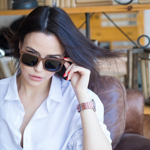 BOBO BIRD Polarized Wood Sunglasses Women Men Sun Glasses Black Walnut Wooden Vintage UV400 Eyewear Bamboo glasses in Gift Box