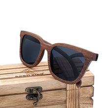 Load image into Gallery viewer, BOBO BIRD Polarized Wood Sunglasses Women Men Sun Glasses Black Walnut Wooden Vintage UV400 Eyewear Bamboo glasses in Gift Box