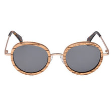 Load image into Gallery viewer, BOBO BIRD Polarized Wood Sunglasses Zebrawood Frame UV400 Retro Design For Men or Women-C-AG027