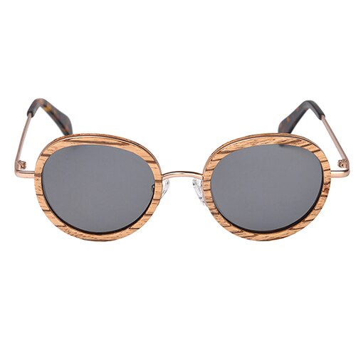BOBO BIRD Polarized Wood Sunglasses Zebrawood Frame UV400 Retro Design For Men or Women-C-AG027