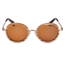 Load image into Gallery viewer, BOBO BIRD Polarized Wood Sunglasses Zebrawood Frame UV400 Retro Design For Men or Women-C-AG027