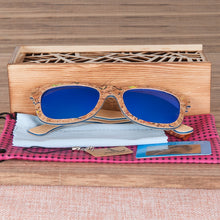 Load image into Gallery viewer, BOBO BIRD Polarized Wooden Bamboo Sunglasses Men Top Brand Design Original  UV protection Sun Glasses Oculos de sol mas