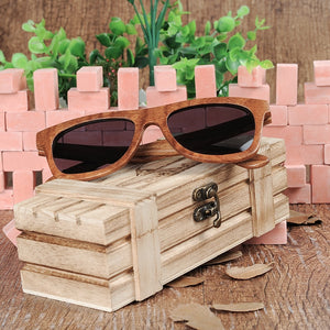 BOBO BIRD Retro Polarized Sunglasses Women Men Full Wooden Frame Men Wooden Glasses Eyewear Oculos De Sol