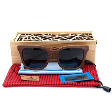 Load image into Gallery viewer, BOBO BIRD Top Brand Sunglasses Men Women Wood Black Walnut Retro Sun glasses with Wooden Box Oculos C-AG010a