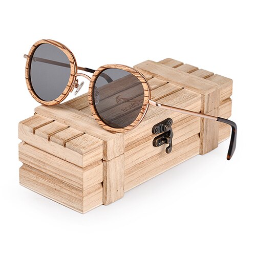 BOBO BIRD Zebra in legno di bambù Occhiali da sole in legno Occhiali da sole polarizzati Occhiali da donna gafas de sol mujer in scatola di legno 