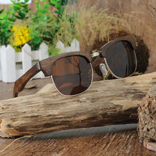 Carica l&#39;immagine nel visualizzatore di Gallery, BOBO BIRD Wood Sunglasses Polarized Retro UV400 Lens Summer Zebra Wood Glasses