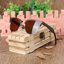Carica l&#39;immagine nel visualizzatore di Gallery, BOBO BIRD Wood Sunglasses Polarized Retro UV400 Lens Summer Zebra Wood Glasses