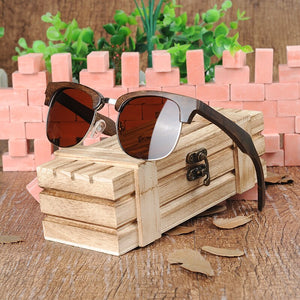 BOBO BIRD Wood Sunglasses Polarized Retro UV400 Lens Summer Zebra Wood Glasses