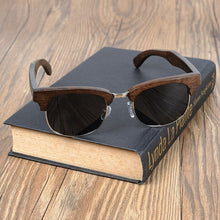 Carica l&#39;immagine nel visualizzatore di Gallery, BOBO BIRD Wood Sunglasses Polarized Retro UV400 Lens Summer Zebra Wood Glasses