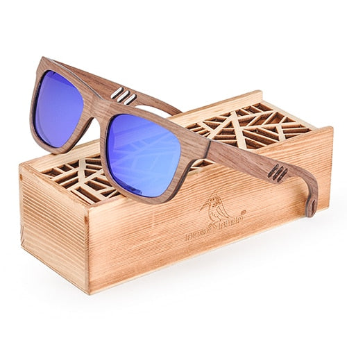 BOBO BIRD Wood Women Sunglasses Men oculos de sol feminino Sun Glasses in Wooden Gift Box lentes de sol mujer V-AG029