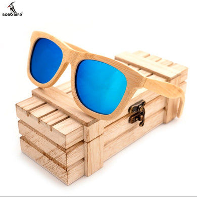 BOBO BIRD Wooden Bamboo Sunglasses Polarized UV400 Protection Brand Design Men Sunglasses Eyewear Wit Bamboo Box gafas de sol