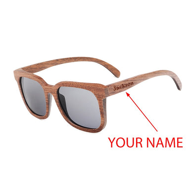 BOBO BIRD Wooden Sunglasses Men BambooBlack Walnut Polarized UV ProtectionCustmoize engrave Eyewear Sun Glasses in Wood Gift Box