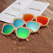 Load image into Gallery viewer, BOBO BIRD Wooden Sunglasses Women Men Handmade Nature Wooden Polarized Sunglasses With Creative Wooden Gift Box