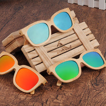 Load image into Gallery viewer, BOBO BIRD Wooden Sunglasses Women Men Handmade Nature Wooden Polarized Sunglasses With Creative Wooden Gift Box