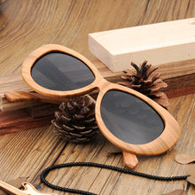 Load image into Gallery viewer, BOBO BIRD bamboo Men Wooden Sunglasses Women Polarized Sun Glasses Ladies Eyewear Summer  Handmade Bamboo in Wood Box