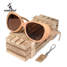 Load image into Gallery viewer, BOBO BIRD bamboo Men Wooden Sunglasses Women Polarized Sun Glasses Ladies Eyewear Summer  Handmade Bamboo in Wood Box