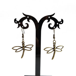 Hollow Dragonfly Metal Drop Earrings Handmade Fashion Jewelry Dangle Earrings for Women Gift 2018