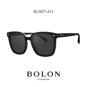 BOLON 2023 Men Square Black Sunglasses Premium Quality Polarized Dark Sunglasses BL3027&BL3037 ( 2 size available)