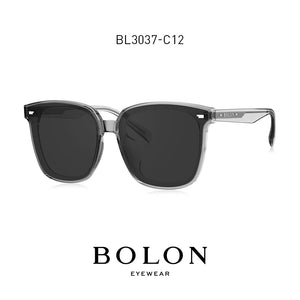 BOLON 2023 Men Square Black Sunglasses Premium Quality Polarized Dark Sunglasses BL3027&BL3037 ( 2 size available)